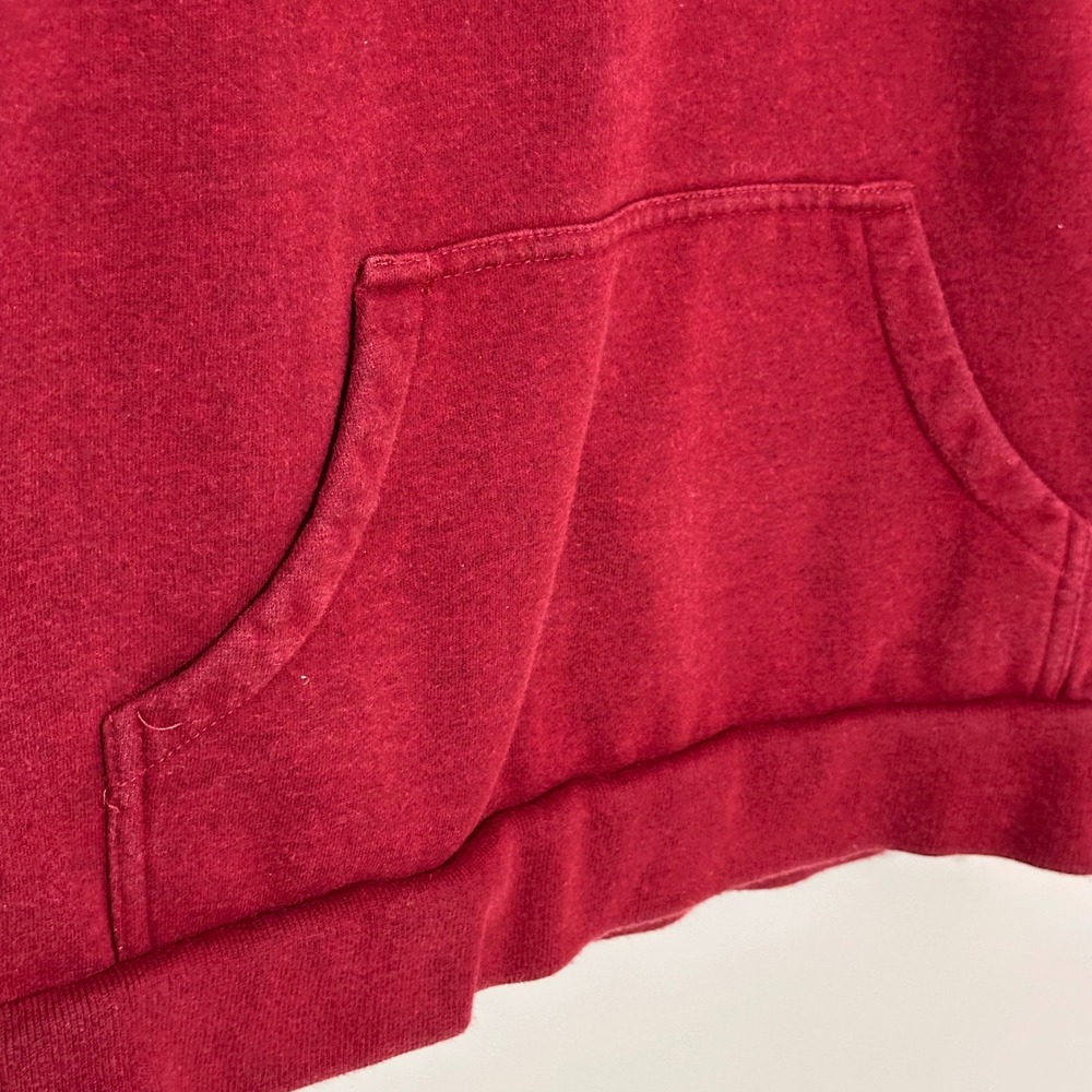 Jiberish Denver Sweatshirt Hoodie Mens Pullover red black Color Block size small - Picture 3 of 8